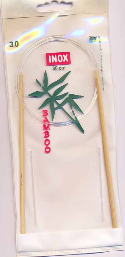 Rundstricknadel Bambus INOX 80 cm 3,0 mm